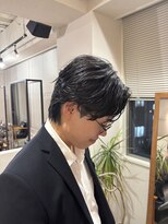 ボーイ(BOY)&nbsp;パーマ残りを活かした大人のニュアンスセンターパート