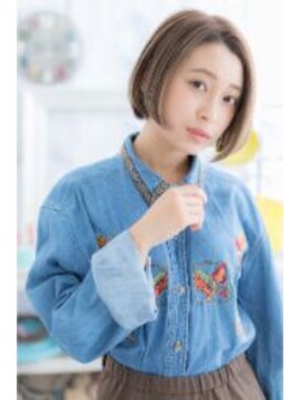 ヘアアンドビューティー ミック(Hair & Beauty miq) ツヤ感キラリ★前下がりの小顔ナチュラルボブ