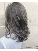 ハイライトカラー_オリーブカラー小顔セミウェットウェーブ