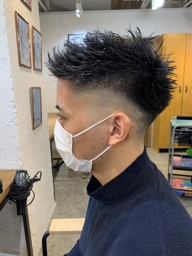 エルオム(EL.HOMME) 【MITSU】フェードカット×スパイキーショート