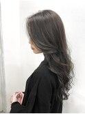 地毛風黒髪ホワイトアッシュ×グレージュ