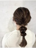 お呼ばれヘア×編みおろしヘアアレンジ