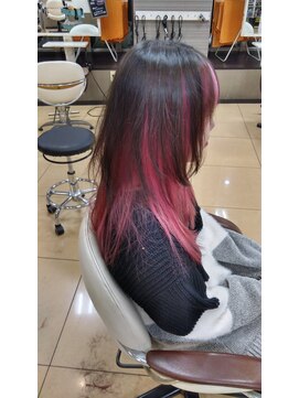 ヘアーズ ベリー 小林店(hairs BERRY) インナーピンクウルフL