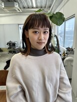 フィル(fil)&nbsp;切りっぱなしボブ／イヤリングカラー