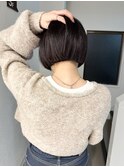 大平/ミニボブ切りっぱなし前髪カットグレージュ外ハネ吉祥寺