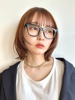 ノイカーム(noi Calm) 顔周りレイヤーカットくびれヘアミルクティーベージュカラー