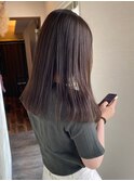 エンドカラーブルーアッシュグレージュカラーレイヤーカット