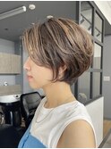 ショート/レイヤーカット/ウェットヘア/デザインカラー/銀座
