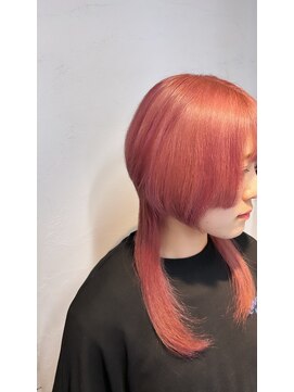 アジールヘア 所沢プロペ通り店(agir hair) ハイトーンピンクウルフくらげヘアメルティカラー所沢