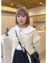 アム(am)&nbsp;切りっぱなしボブグレージュボブミルクティーベージュボブ