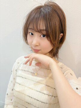 キンヘアストア(KIN hair store) 小顔くびれレイヤーボブ×シースルーバング