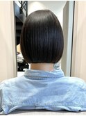 切りっぱなしボブ×ショコラアッシュ【ボブ/ショート/立川】