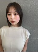 くびれヘア/顔周り/韓国/レイヤーカット/黒髪/ミディアム