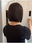 切りっぱなしボブ/髪質改善/縮毛矯正/小顔ヘア/伸ばしかけヘア