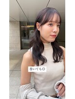 ノラ ヘアーサロン(NORA HAIR SALON) ナチュラル小顔前髪あり後れ毛サイドバング結べるボブくびれヘア