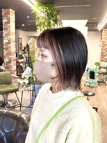 ルーナヘアー(LUNA hair)&nbsp;フェイスフレーミング インナーカラー ブリーチ ボブ20代30代