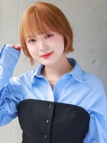 ヘアサロン ガリカ 表参道(hair salon Gallica)&nbsp;切りっぱなしミニボブにハイトーンベージュカラー