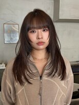 フィルムス 銀座(FILMS) ミルクティーピンクベージュ/レイヤーボブ/韓国巻き/顔周りカッ
