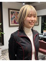 グッドフェローズ キタホリエ(GoodFellas kitahorie)&nbsp;レイヤーカット×ハイトーンバレイヤージュカラーブリーチ艶感