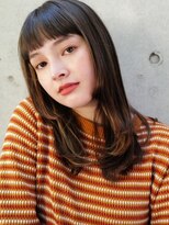 アレンヘアー 帯広店(ALLEN hair)&nbsp;オン眉_ロングレイヤー_ワンカール