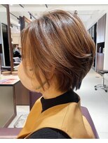 アイフィール アヴェダ 瑞江店(i feel AVEDA)&nbsp;【藤田】前髪長めふんわりショート×赤味を抑えたベージュカラー