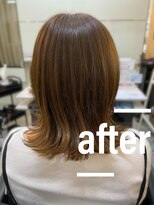 アキコ(AKIko) 切りっぱなし外はねスタイル/30代/40代/50代