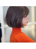 【修】20代30代40代◎透明感カラー×韓国切りぱなしボブ
