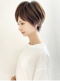 大人可愛い小顔ひし形クビレ丸みボブ/20代/30代/40代/ショート