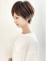 大人可愛い小顔ひし形クビレ丸みボブ/20代/30代/40代/ショート