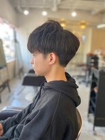 ソイクフ(SOY KUFU)&nbsp;MEN’S HAIR マッシュパーマアッシュブラックカルマパーマ
