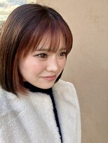 ココカラヘアー ニコ(cococara hair nico)&nbsp;フェイスフレーミング/ピンクベージュ/切りっぱなしボブ/韓国風