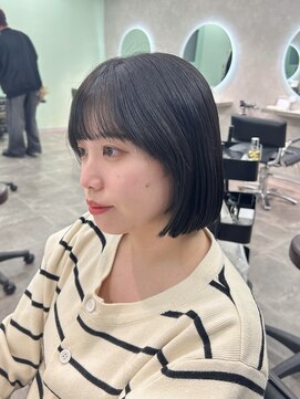 ジーニー 千葉(GENiE) 韓国/タッセルボブ/ダークグレージュ/千葉駅/前髪【白井愛海】