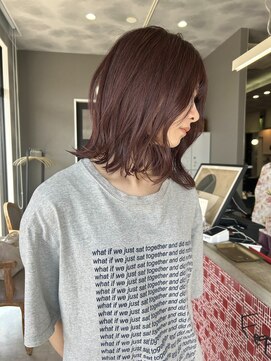 レド(LeDo) レッドブラウン×外はねウェーブ【四日市】