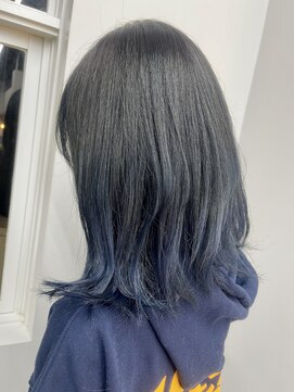 ネイビー(Navy) ネイビーブラック【エンドカラーなグラデーション】