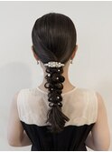 綺麗めタイト編みおろしヘアアレンジ