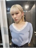 ブロンド/ダブルカラー/ハイトーン/ケアブリーチ/外国人風