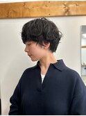 ゆるパーマ　雰囲気ある大人ベリショ