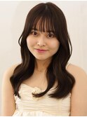 ストレートバング×韓国風ヘア
