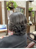 癖を活かした★パーマ風ミディアムレイヤー