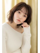 カバーヘア ブリス 志木南口駅前店(COVER HAIR bliss)&nbsp;透けバング切りっぱなしゆるふわ抜け感ボブパーマZ志木30代40代