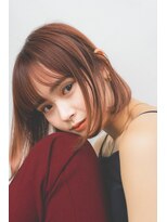 ロウ 銀座(RAW)&nbsp;ボブ　切りっぱなし　赤髪　銀座　暖色