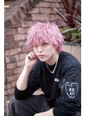 ヘアカラー抜きっぱなし　ブリーチデザインk