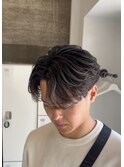 大分フェザーパーマメンズマッシュ刈り上げツーブロックレイヤー