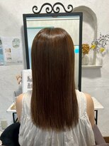 コルテ 倉敷西坂店(CoRte.) 美髪/フェミニンセミロング/サラサラ/オリーブベージュ/髪質改善