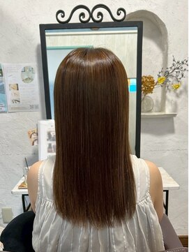 コルテ 倉敷西坂店(CoRte.) 美髪/フェミニンセミロング/サラサラ/オリーブベージュ/髪質改善