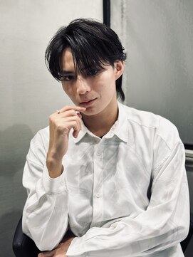 ロンドオム 池袋(Lond Homme) men's/メンズ/ニュアンスパーマ/黒染め/韓国/ブルーブラック