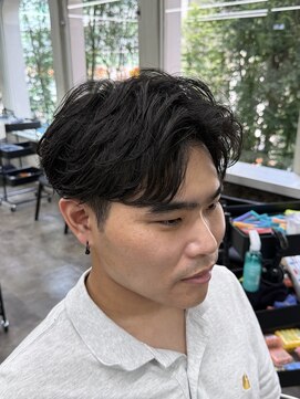 ニコ トウキョウ ロジック(nico TOKYO Logic) メンズセンターパート曲がる縮毛矯正