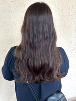 プリモ ココ 鍋島店(Primo coco.)&nbsp;アッシュブラウン ロングレイヤー 透明感カラー コテ巻き 30代