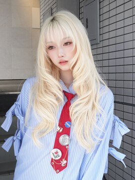 アルバム 新宿(ALBUM SHINJUKU) ロング前髪カット顔周りレイヤハイトーン_F1225