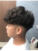 黒髪×スペインカール